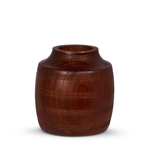 RAZ Imports *SB* 7" Dark Wood Vase