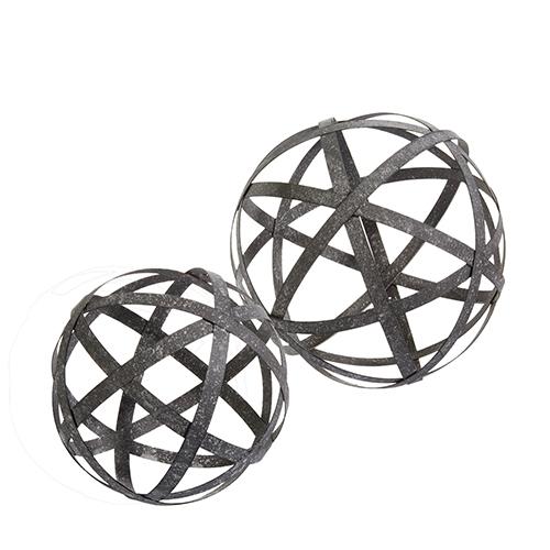 RAZ Imports *SB* 7" Galvanized Orbs