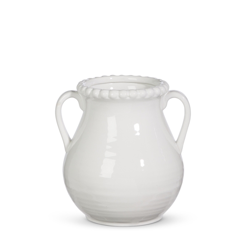 RAZ Imports *SB* 7" Handled White Vase