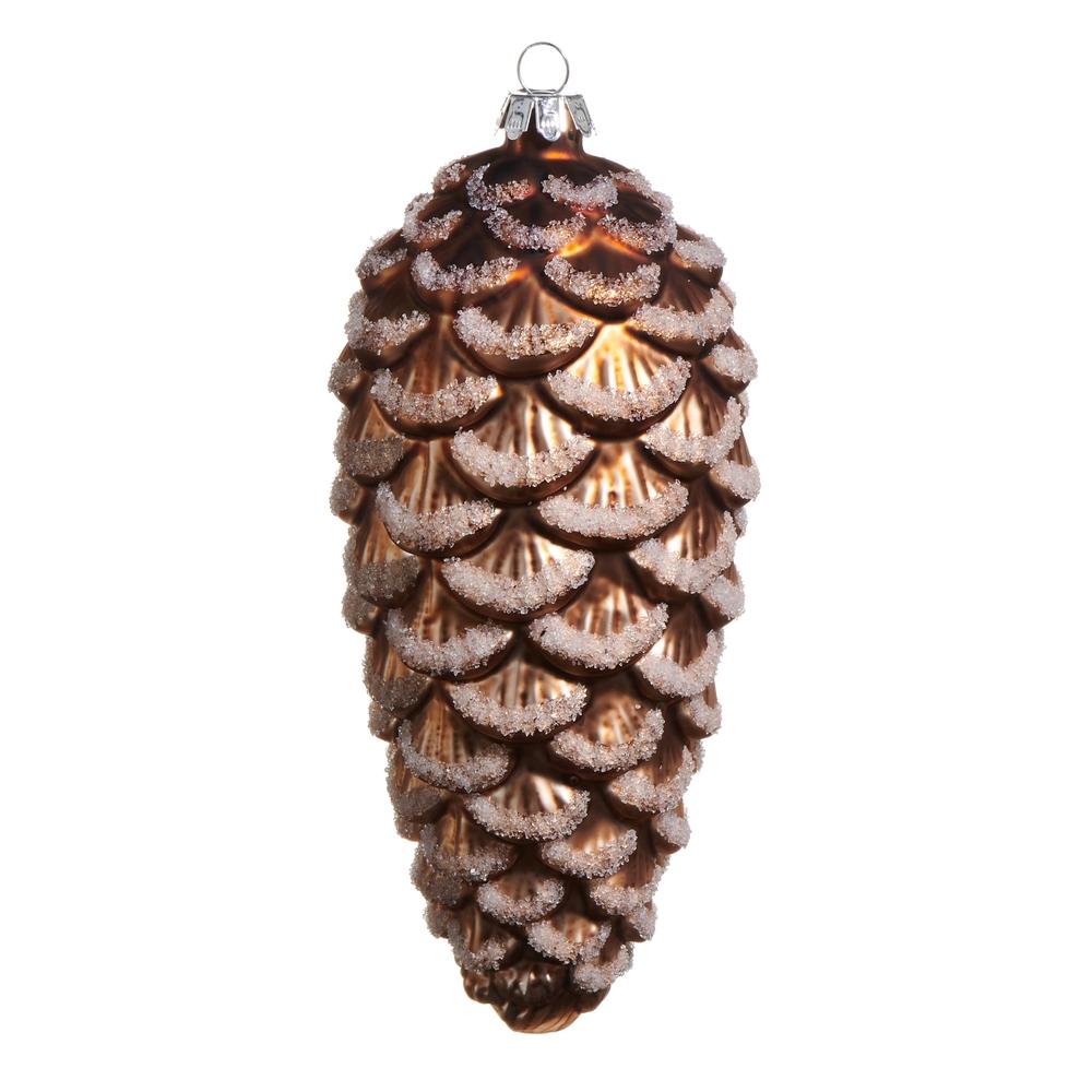 RAZ Imports *SB* 7" Iced Pinecone Ornament