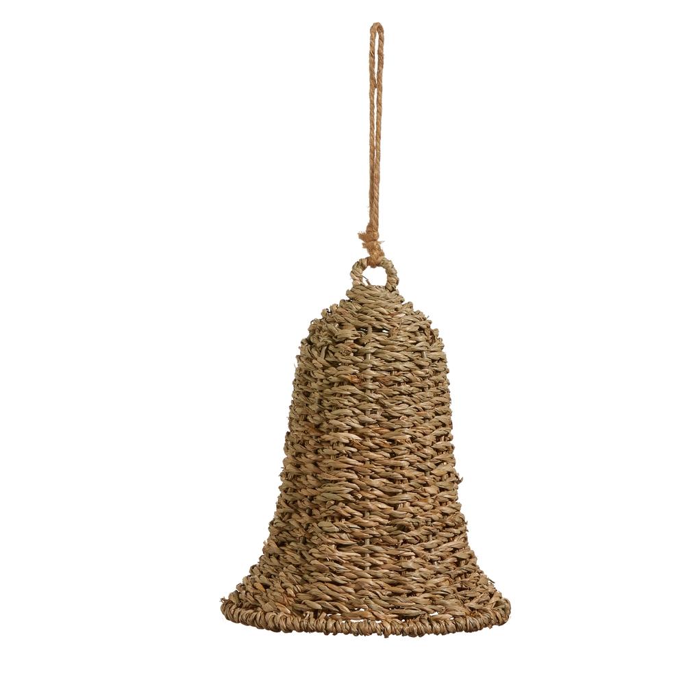 RAZ Imports *SB* 7" Natural Woven Bell Ornament