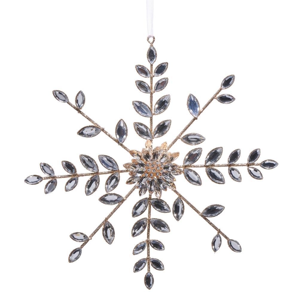 RAZ Imports *SB* 8.5" Clear Jewel and Brooch Ornament