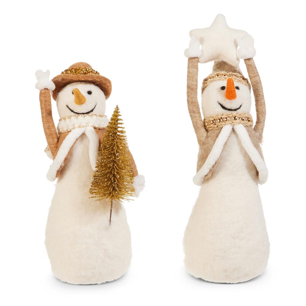 RAZ Imports *SB* 8.5" Felt Snowmen with Star