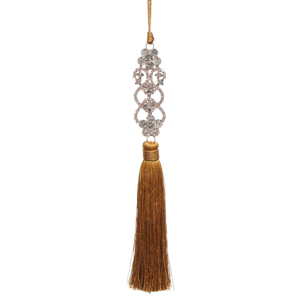 RAZ Imports *SB* 8.5" Gold Jeweled Tassel Ornament