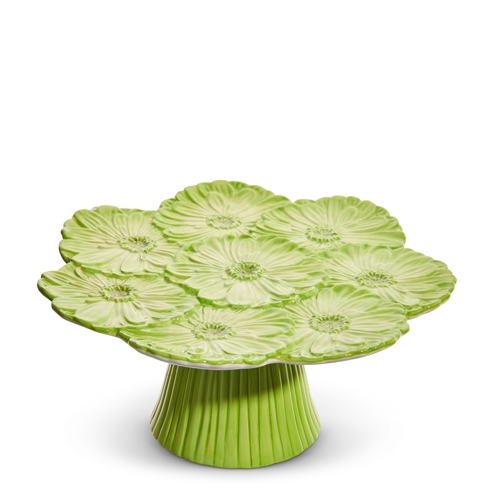 RAZ Imports *SB* 8.75" Floral Bouquet Cake Plate