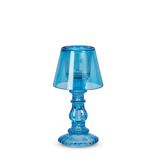 RAZ Imports *SB* 8" Blue Lamp Candle Holder
