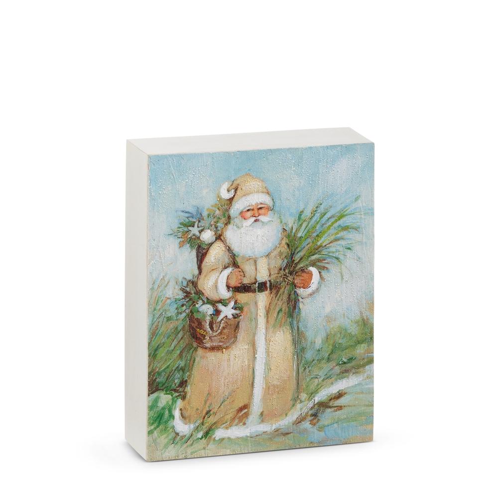 RAZ Imports *SB* 8" Coastal Santa Block