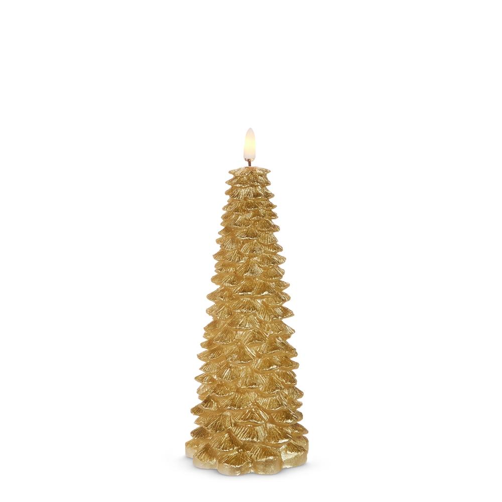 RAZ Imports *SB* 8" Gold Tree Candle
