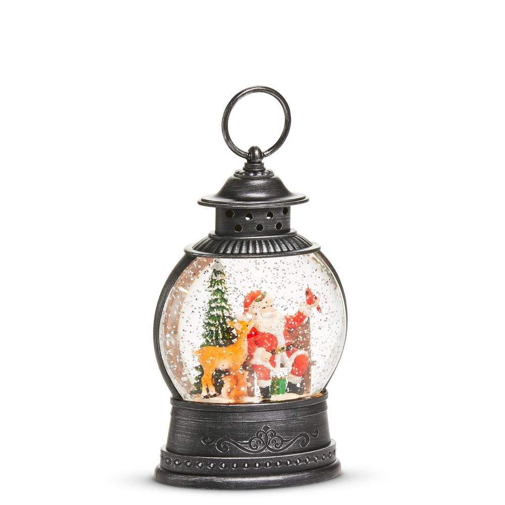 RAZ Imports *SB* 8" Santa Bench Lighted Water Lantern