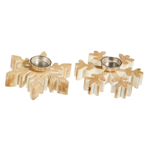 RAZ Imports *SB* 8" Snowflake Candle Holder