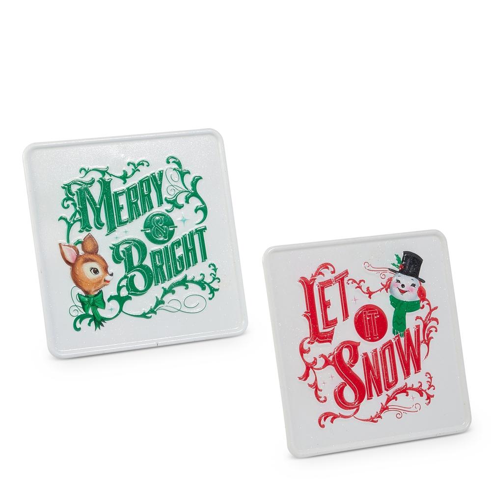 RAZ Imports *SB* 8" Sparkle Holiday Sign