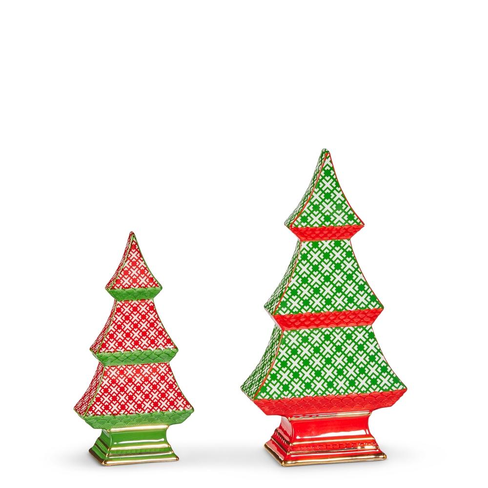 RAZ Imports *SB* 9.25" Geo Pattern Tabletop Trees