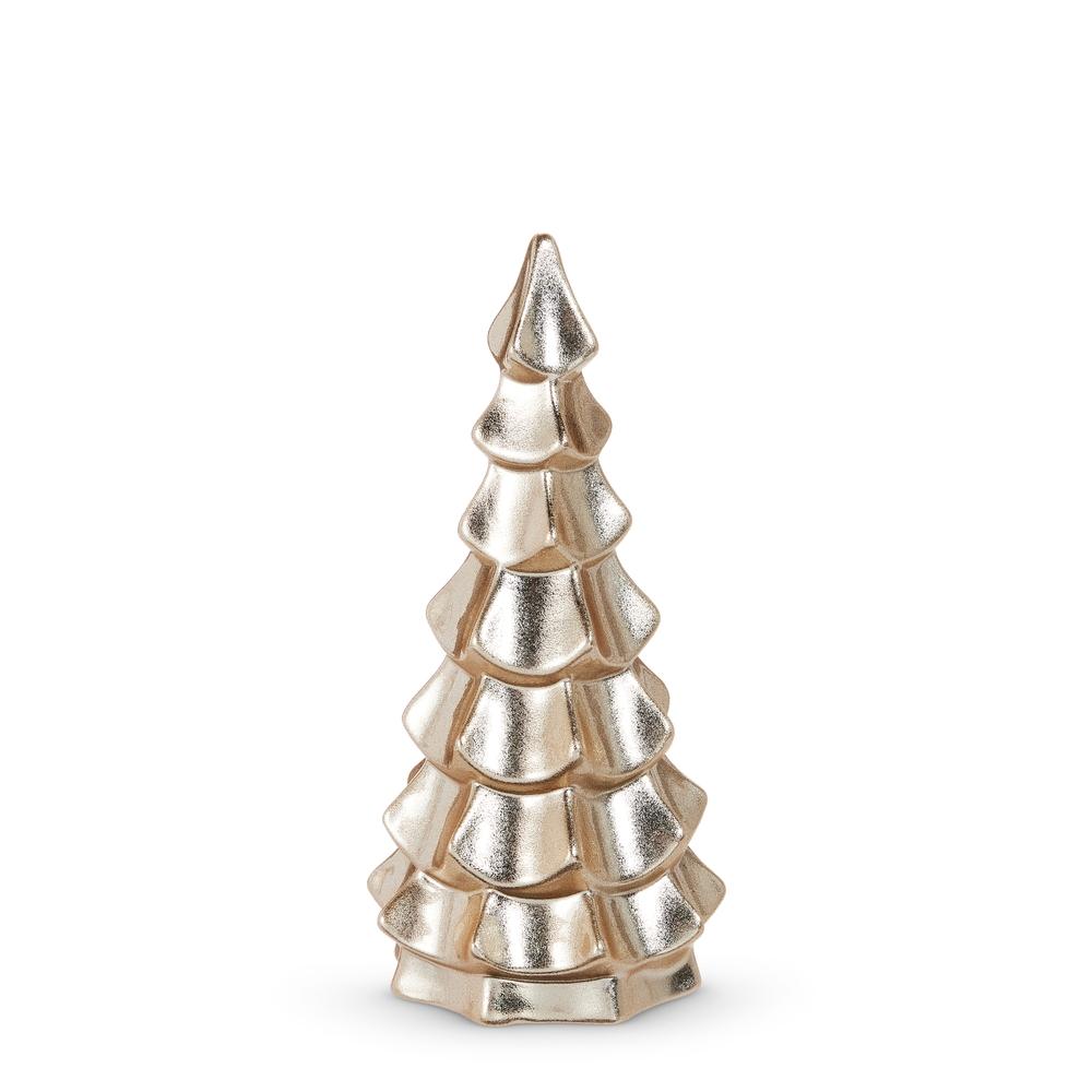 RAZ Imports *SB* 9.5" Metallic Glazed Ribbon Tree