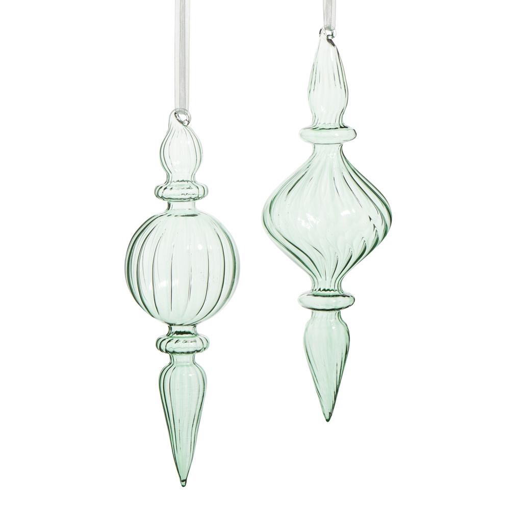 RAZ Imports *SB* 9.5" Sage Finial Ornament