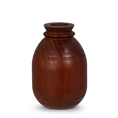 RAZ Imports *SB* 9" Dark Wood Vase