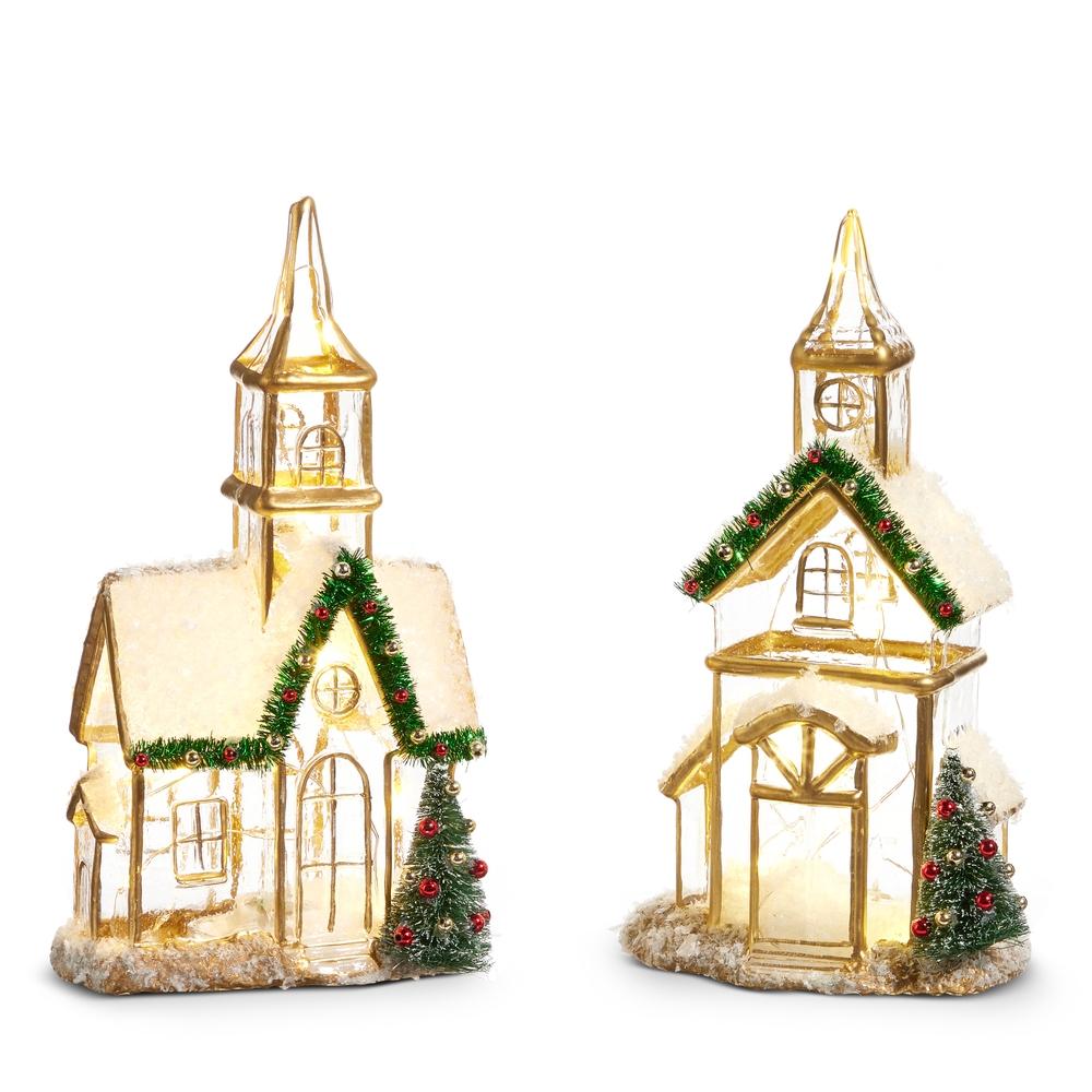 RAZ Imports *SB* 9" Lighted Gold Church