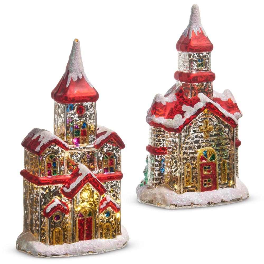 RAZ Imports *SB* 9" Lighted Vintage Church