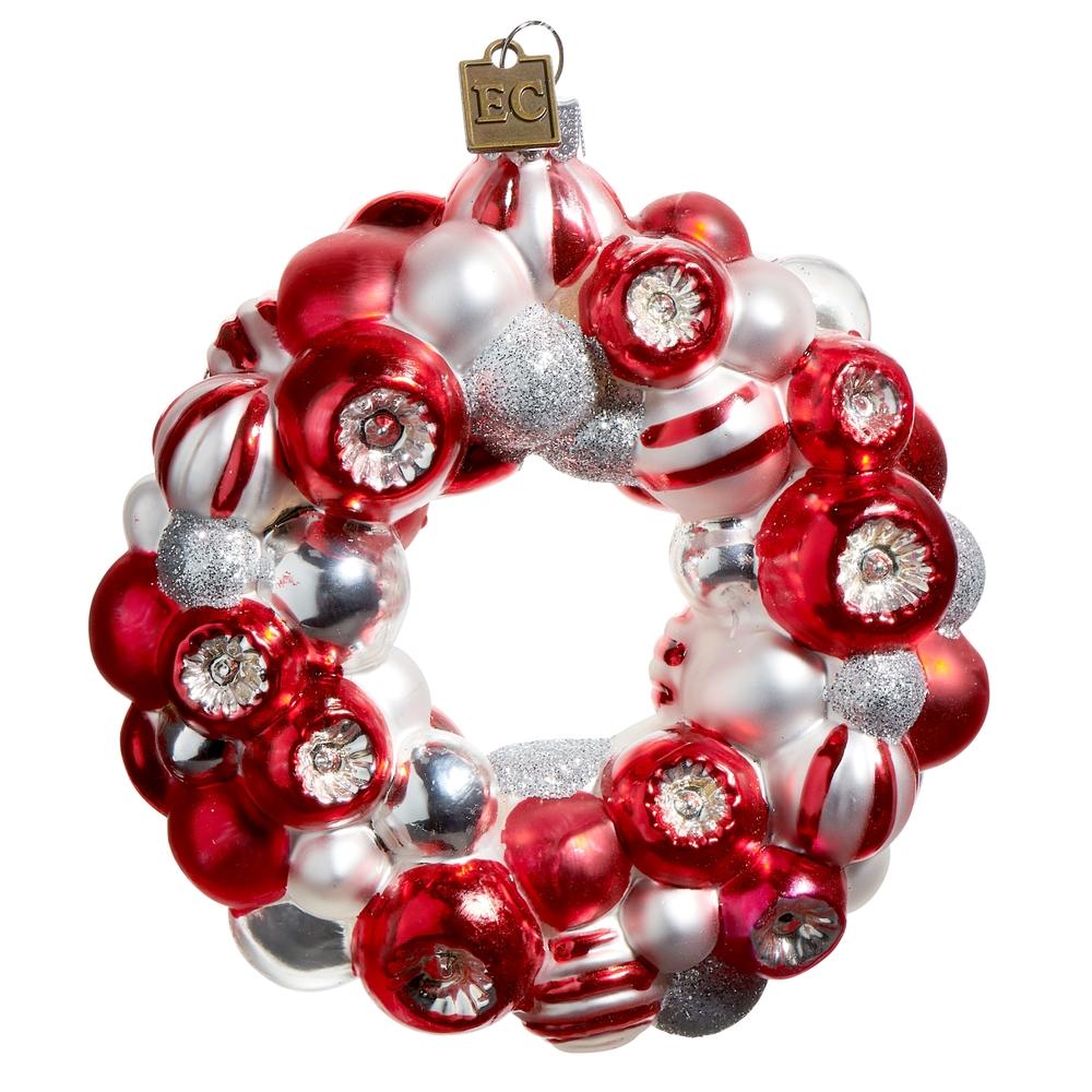 RAZ Imports *SB* EC 4.5" Reflector Wreath Ornament