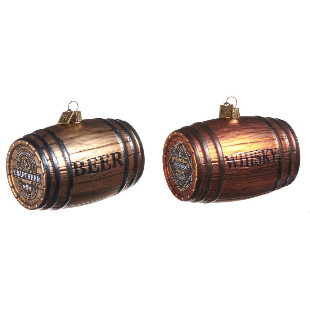 RAZ Imports *SB* EC 4" Wine Whiskey Barrel Ornament