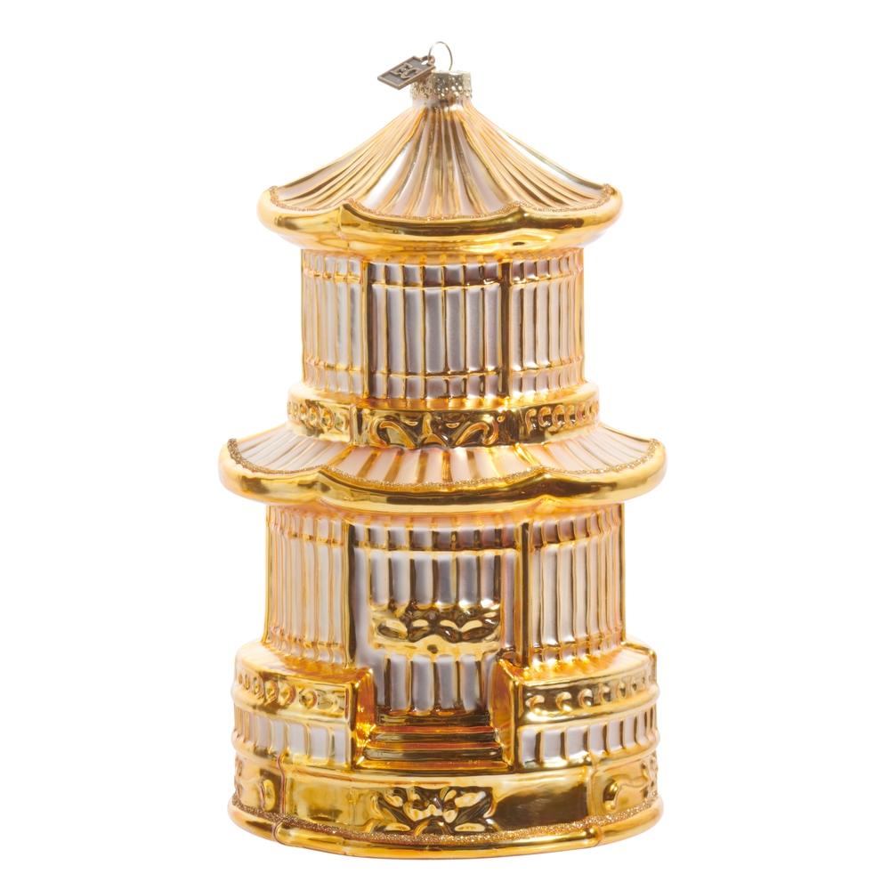RAZ Imports *SB* EC 8" Gilded Birdcage Ornament