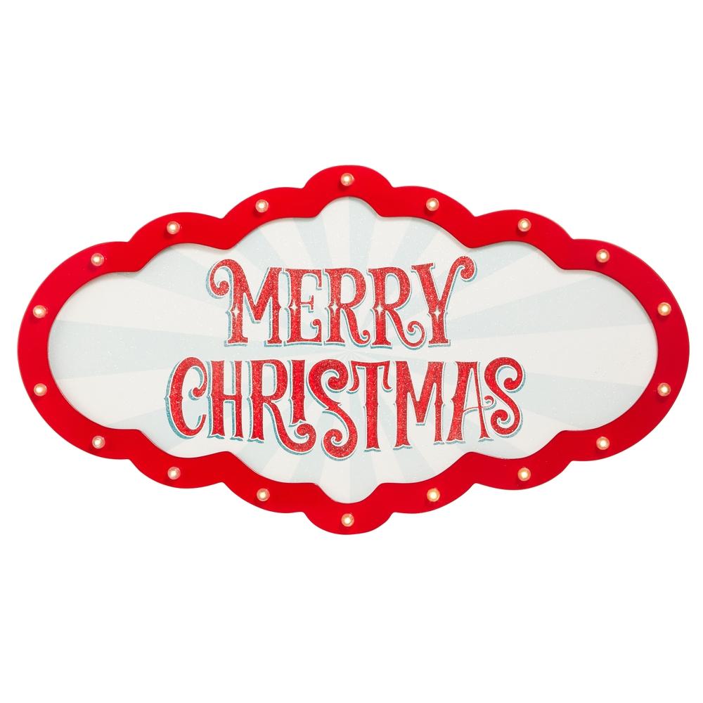 RAZ Imports Vintage Christmas Circus Sign