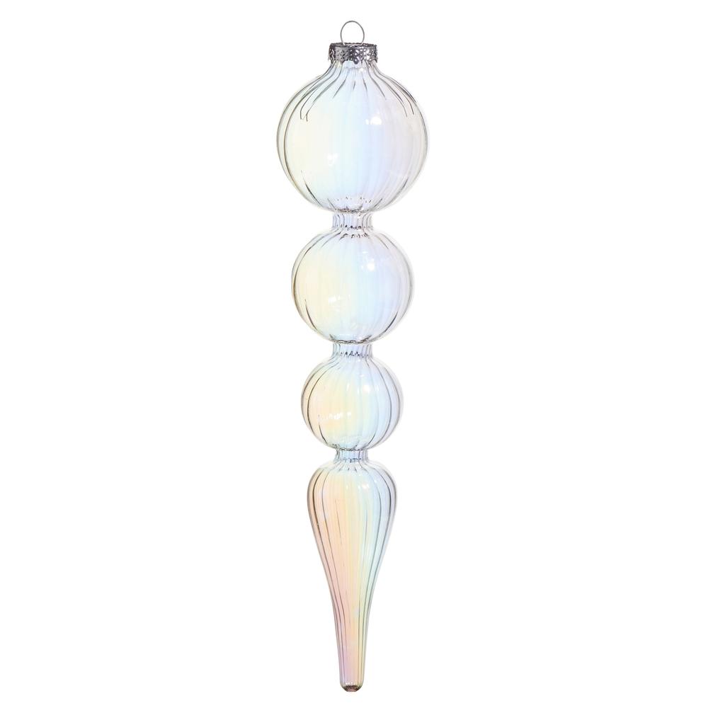 RAZ Imports *SB* 10.5" Iridescent Bubble Finial Ornament