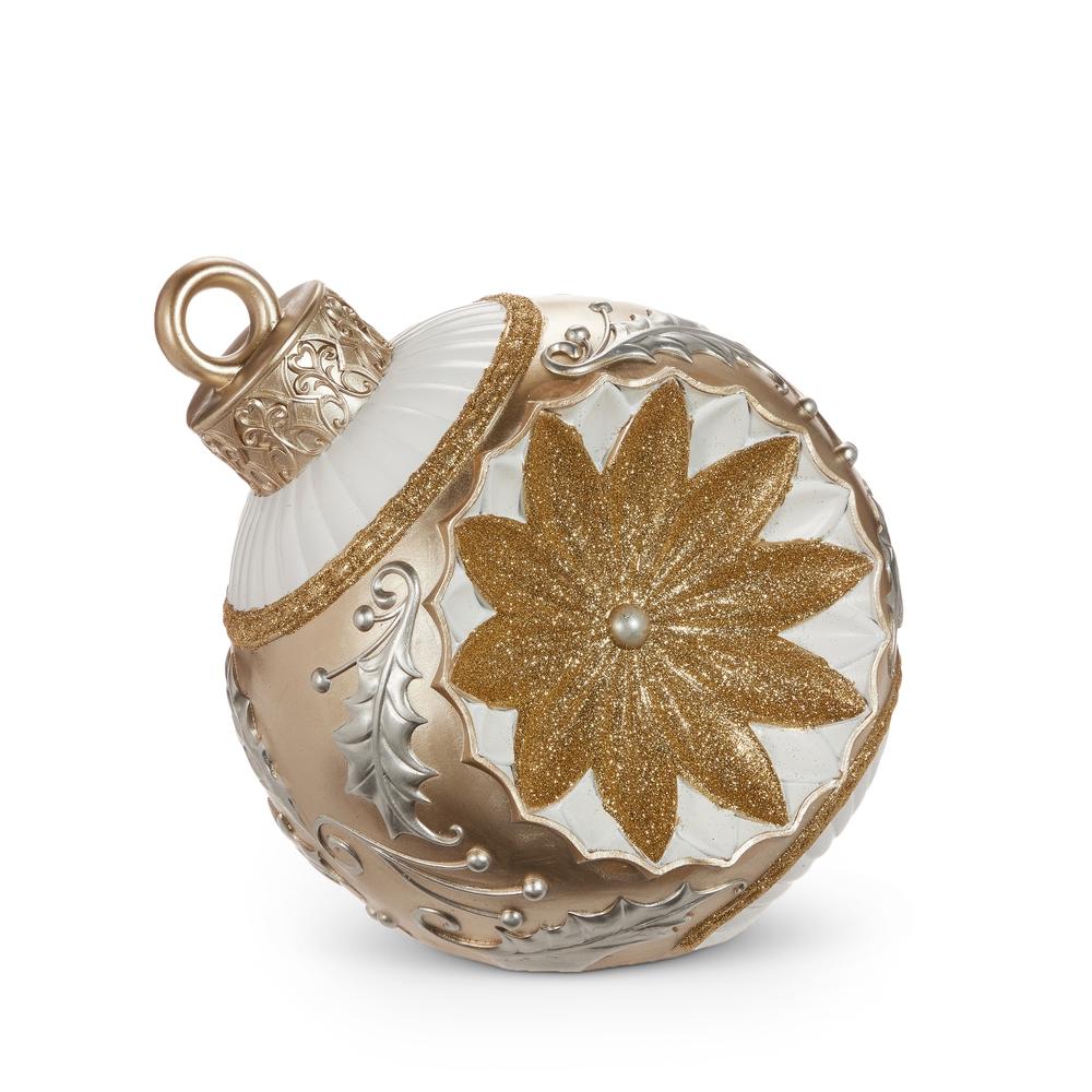 RAZ Imports *SB* 10" Vintage Gold and Silver Ornament Decor