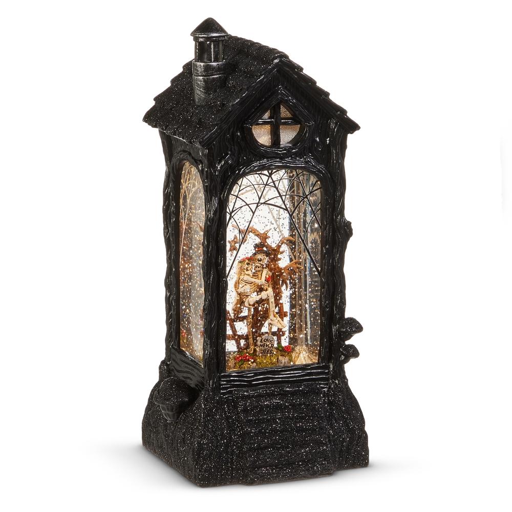 RAZ Imports *SB* 11.5" Skeleton Bride and Groom Water Lantern