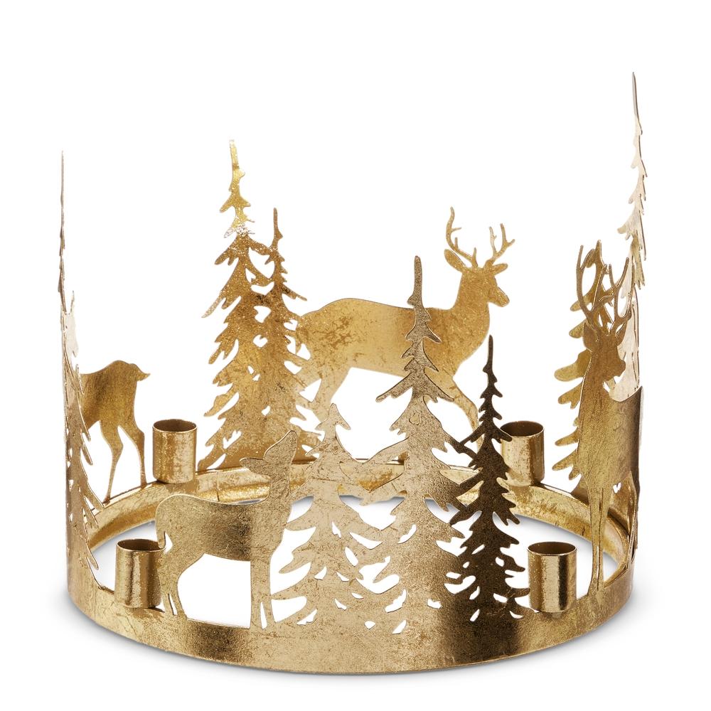 RAZ Imports *SB* 12.5" Woodland Candle Ring and Holder