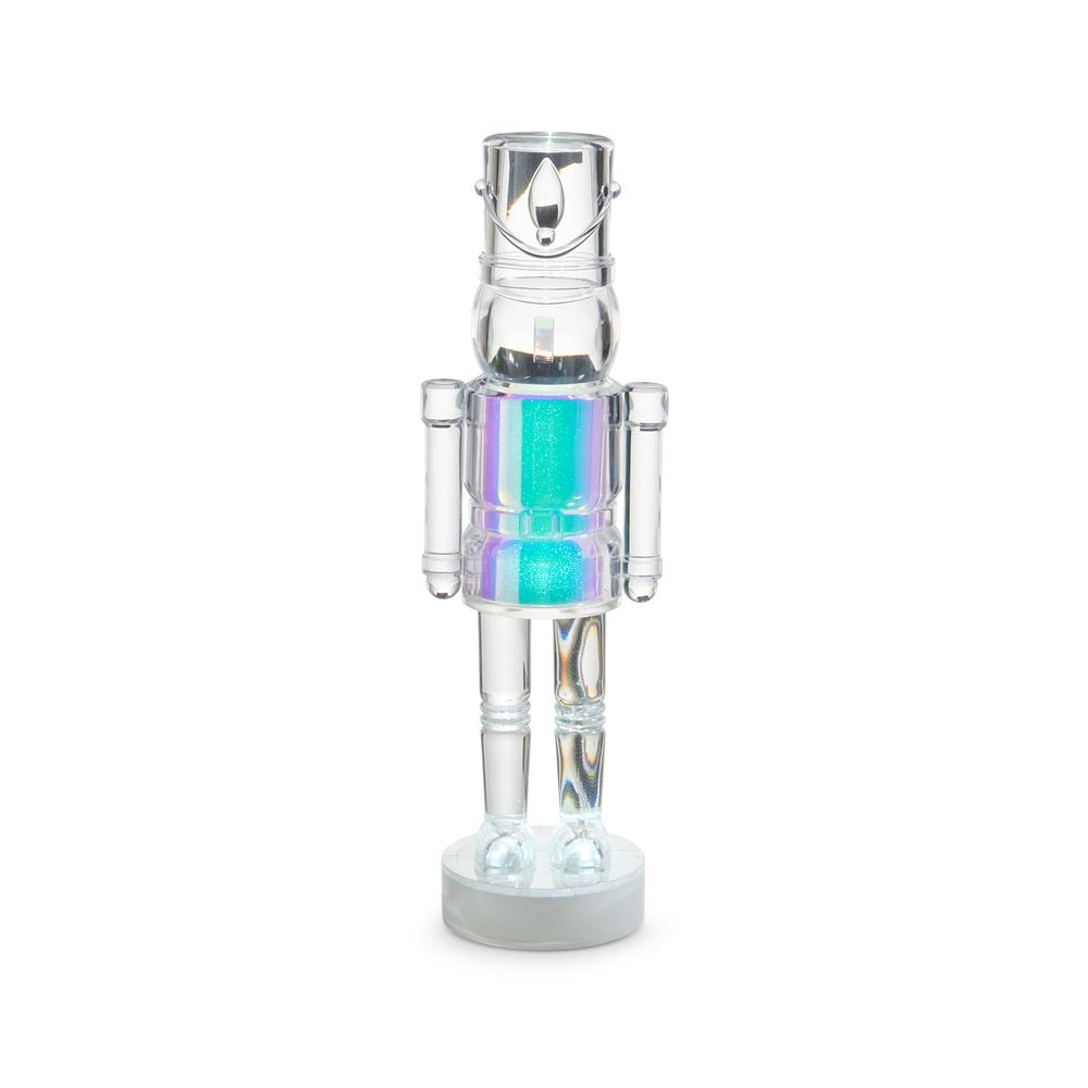 RAZ Imports *SB* 12" Lighted Colorful Glitter Transparent Acrylic Soldier