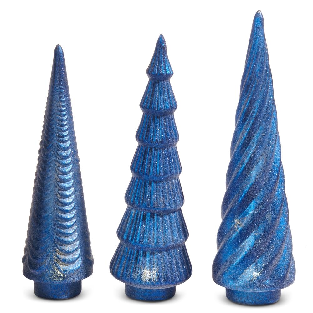 RAZ Imports *SB* 14" Lighted Blue Sugar Tabletop Trees