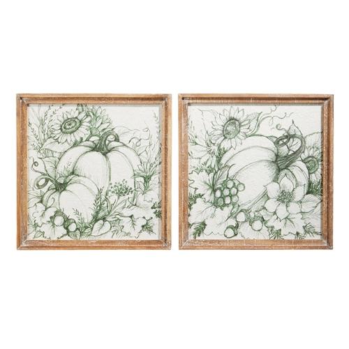RAZ Imports *SB* 16.5" Pumpkin Textured Paper Framed Wall Art