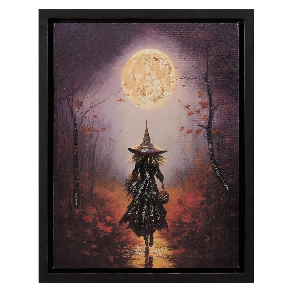 RAZ Imports *SB* 17.75" Spooky Nights Witching Hour Wall Art