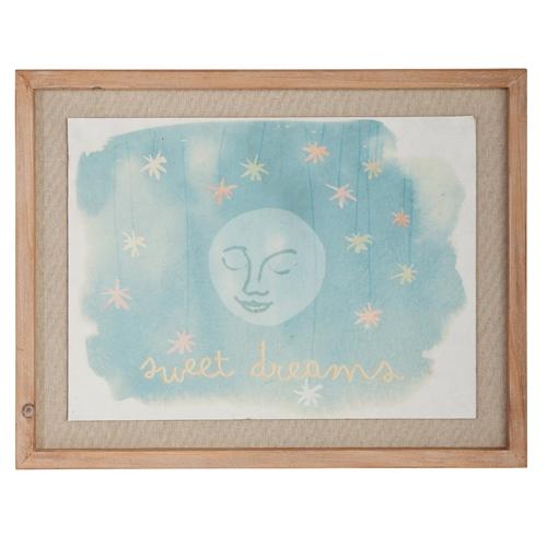 RAZ Imports *SB* 17.75" Sweet Dreams Moon Framed Wall Art