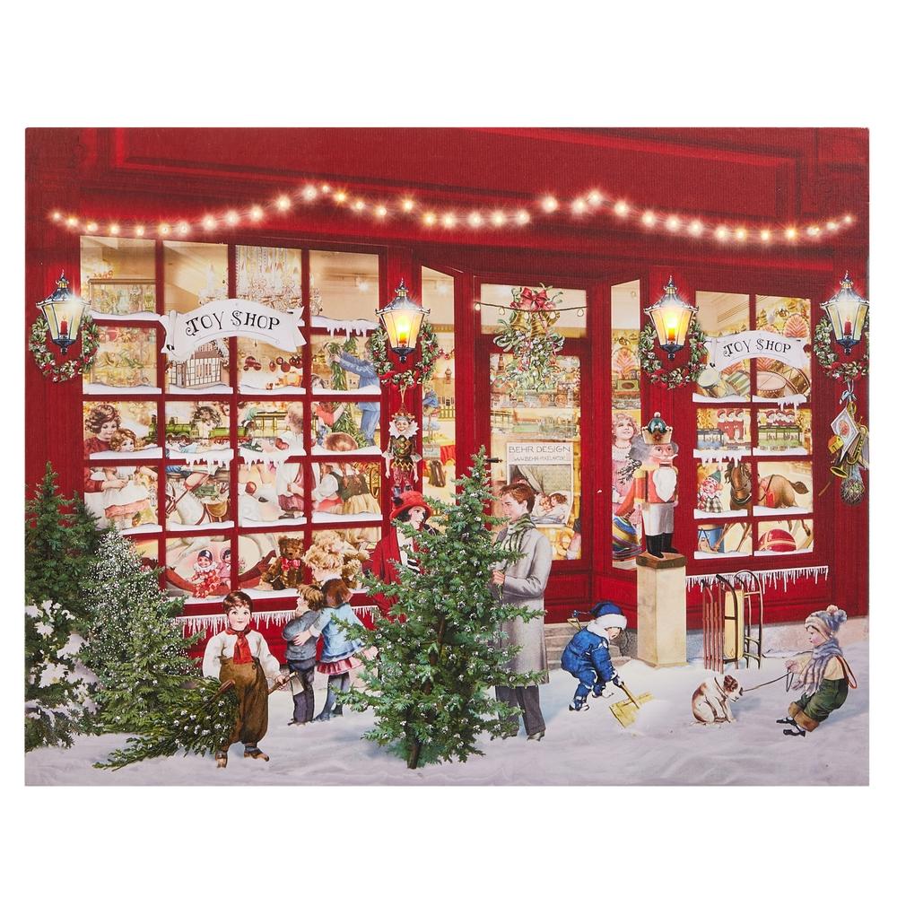 RAZ Imports *SB* 18" Holiday at the Toy Shop Lighted Wall Art