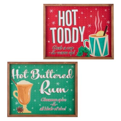 RAZ Imports *SB* 20" Hot Toddy and Buttered Rum Framed Wall Art