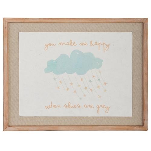 RAZ Imports *SB* 20" Starry Storm Cloud Framed Wall Art