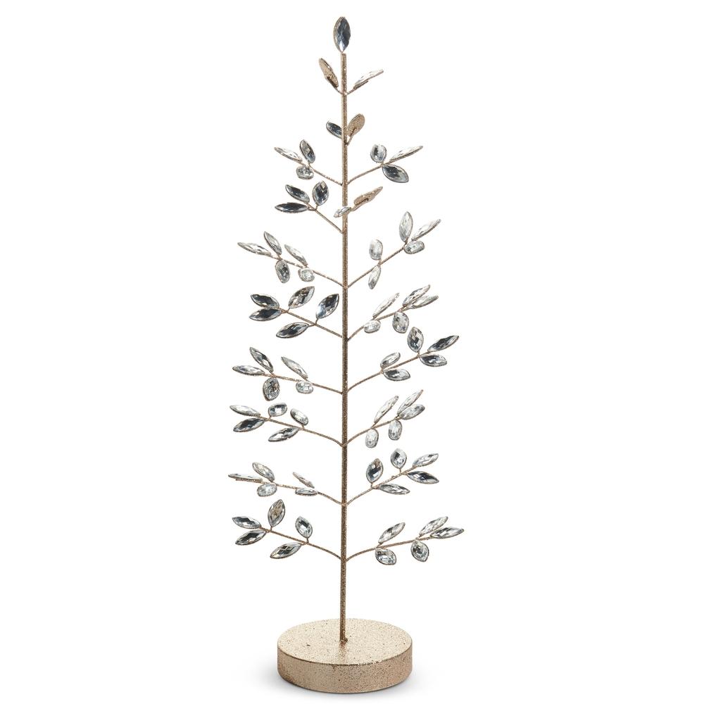 RAZ Imports *SB* 24.5" Clear Jeweled and Champagne Gold Tree
