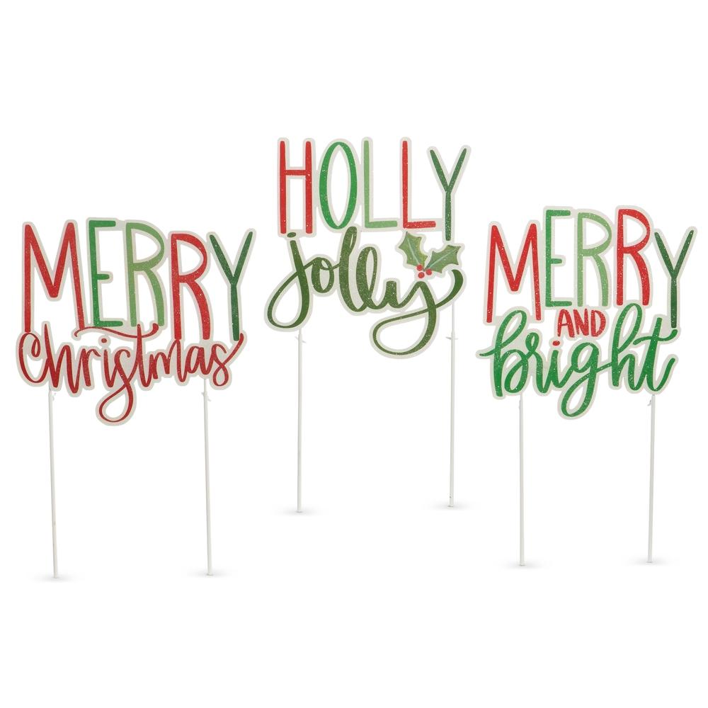 RAZ Imports *SB* 25.5" Merry Holiday Adjustable Yard Stake