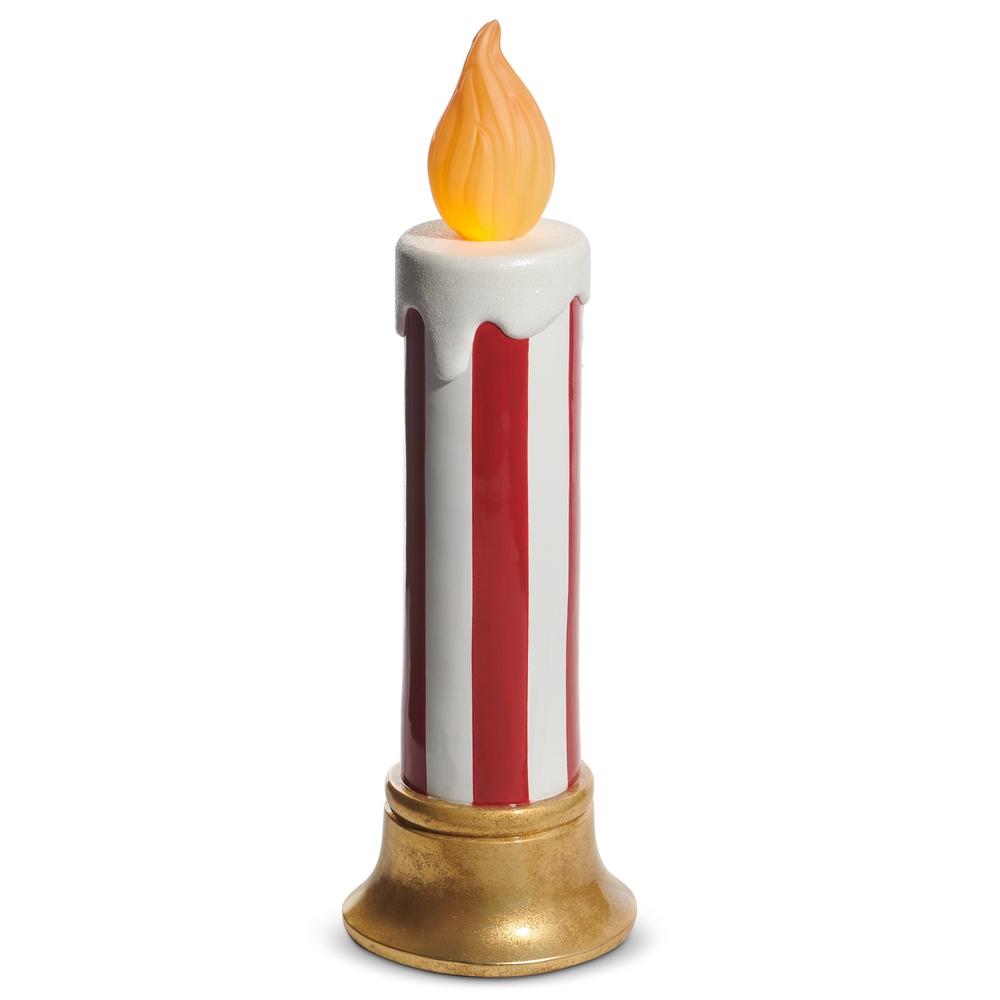 RAZ Imports *SB* 29" Red and White Battery Operated Candle