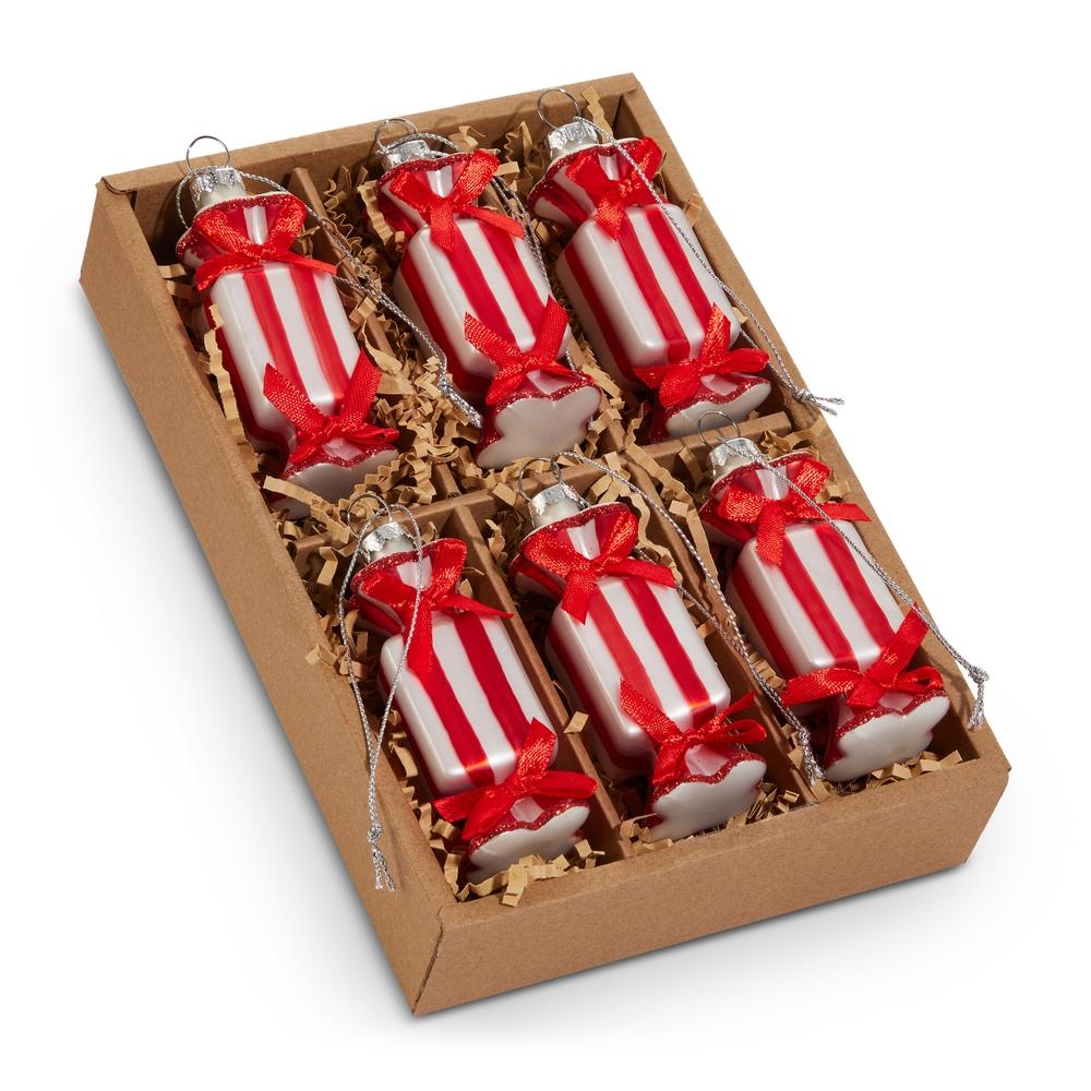 RAZ Imports *SB* 3.5" Box of Peppermint Candy Ornaments