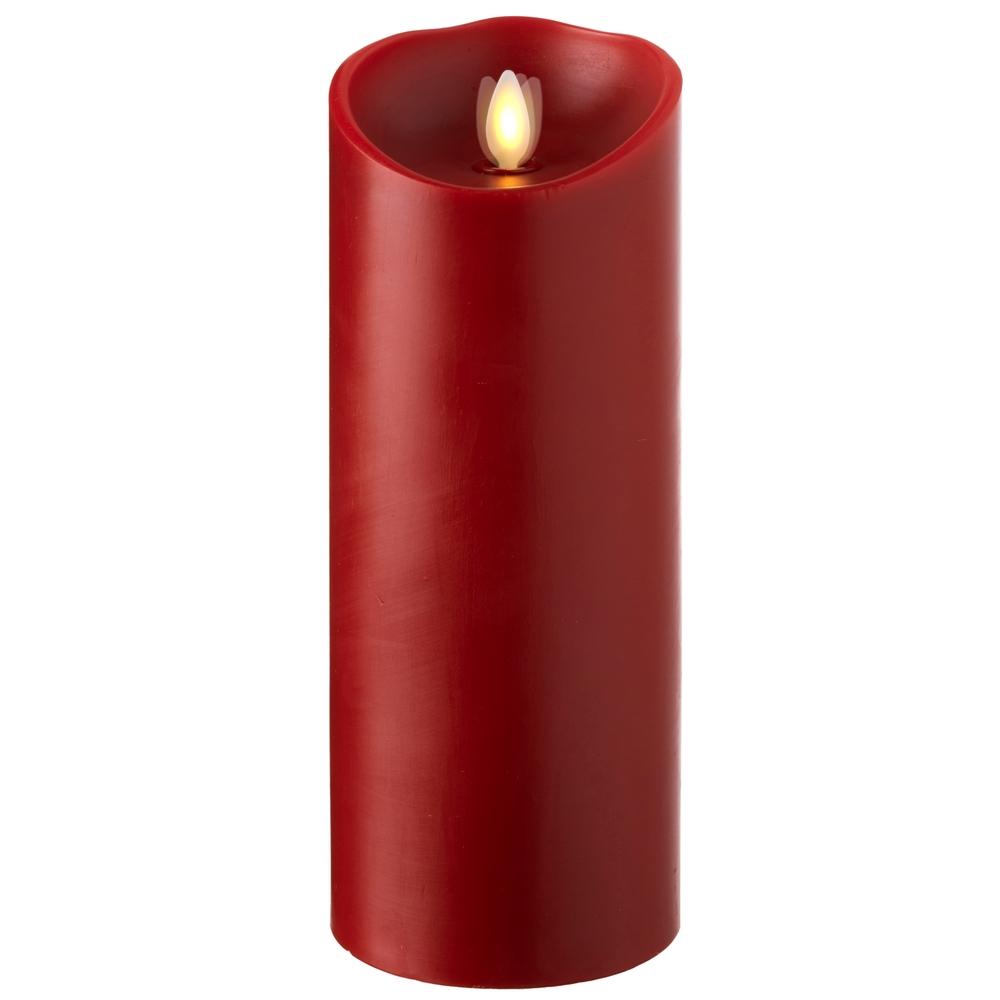 RAZ Imports *SB* 3.5" x 9" Moving Flame Red Pillar Candle