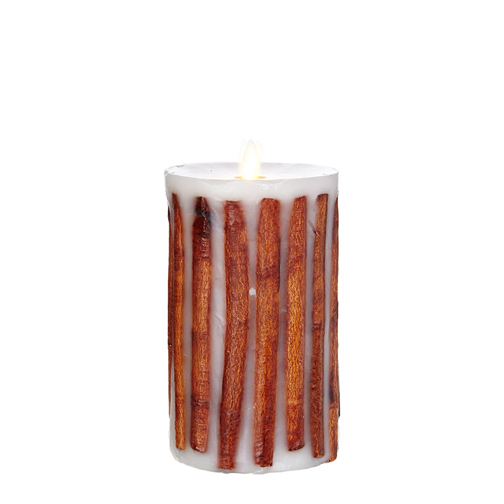 RAZ Imports *SB* 3.5"x7" Moving Flame Cinnamon Stick Candle