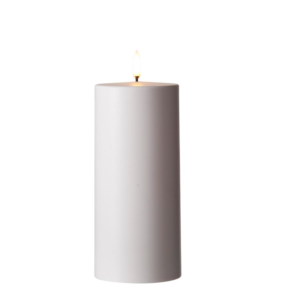 RAZ Imports *SB* 3" x 7" Uyuni Outdoor White Pillar Candle