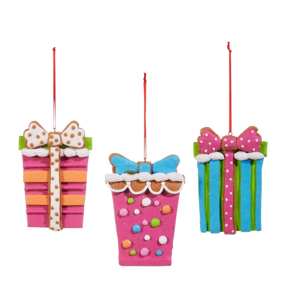 RAZ Imports *SB* 4.5" Vivid Jolly Gingerbread Gifts Ornament