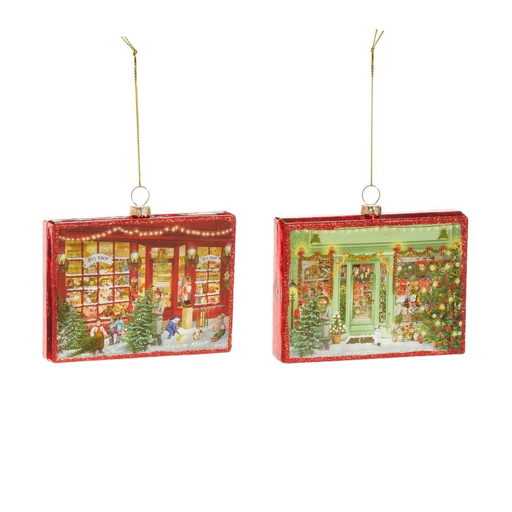 RAZ Imports *SB* 4.75" Holiday Shopping Rectangle Ornament