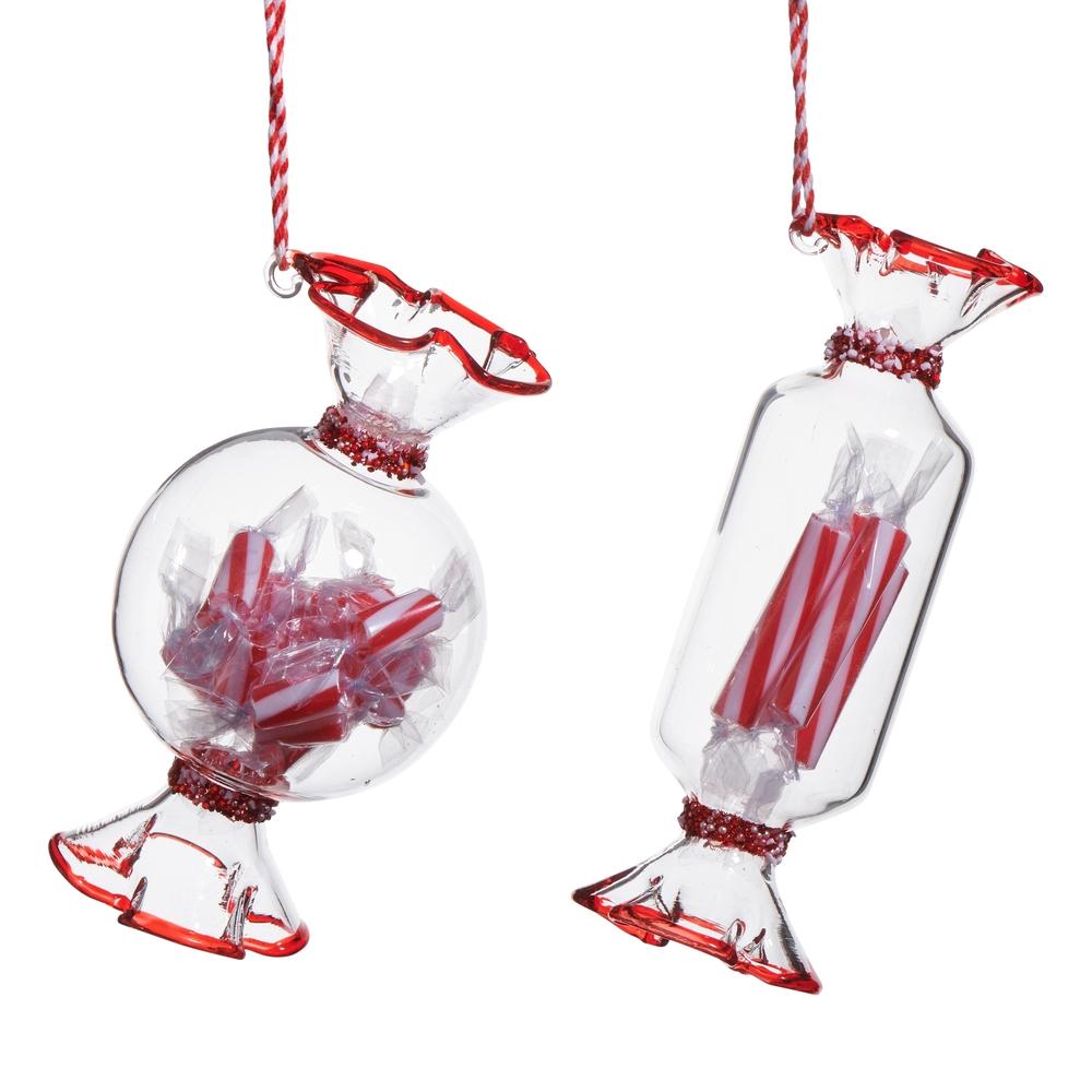 RAZ Imports *SB* 4.75" Wrapped Peppermint Candy Ornament
