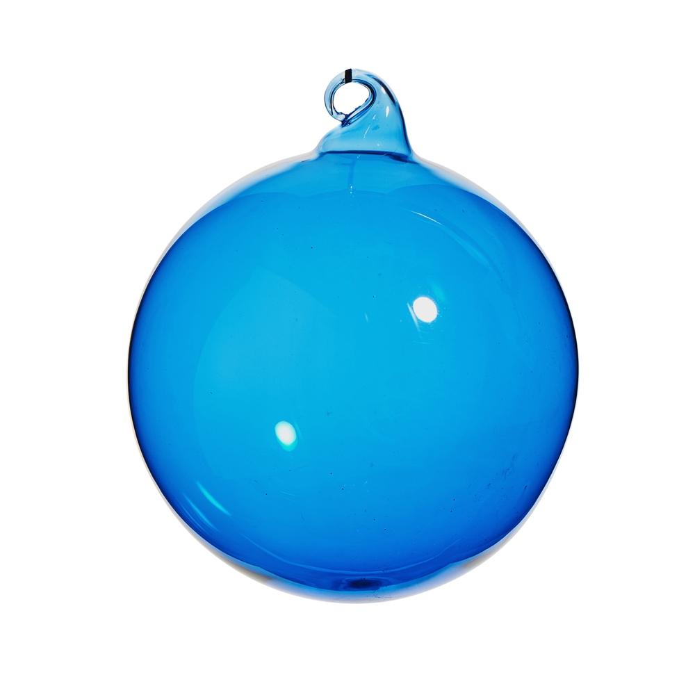 RAZ Imports *SB* 4" Blue Sheer Blown Glass Ball Ornament
