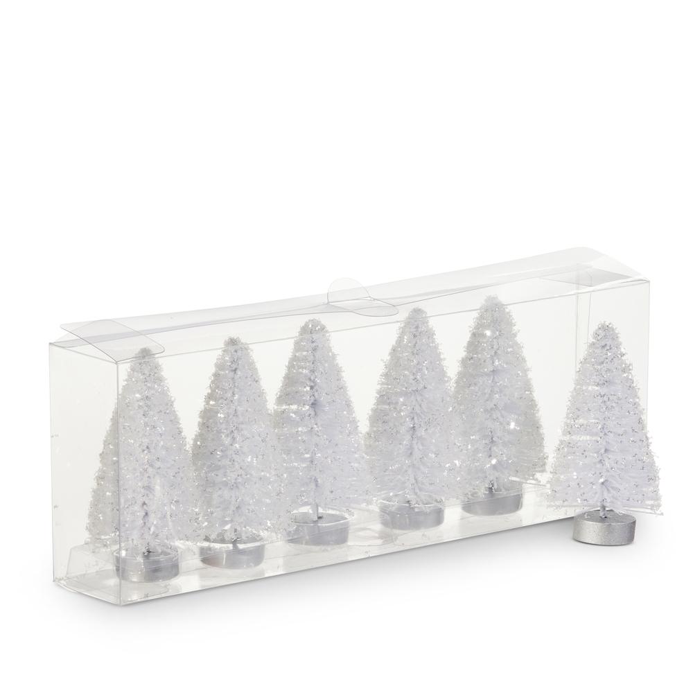 RAZ Imports *SB* 4" Box of Iridescent Bottle Brush Trees