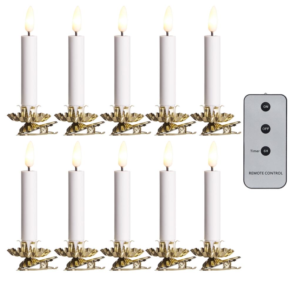 RAZ Imports *SB* 4" Clip-On Lighted Candles with Remote